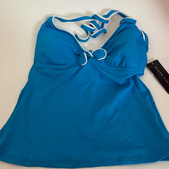 NWT Ralph Lauren Blue Tankini Top - Picture 1 of 4